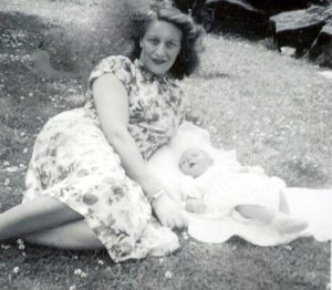 Gavin and his Mum in East Park, Hull, 1950